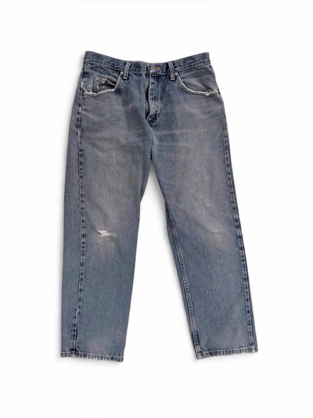 Wrangler Men's Faded Blue Relaxed Fit Jeans